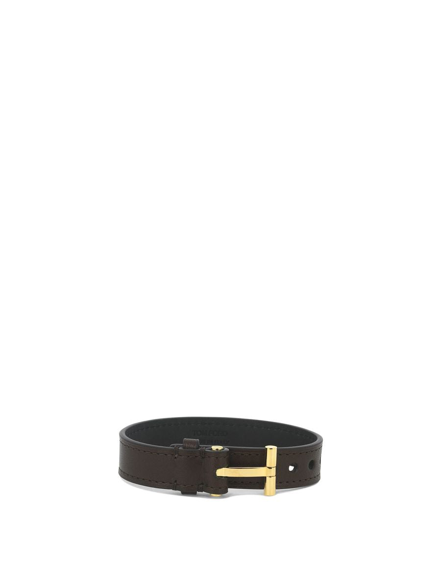 Shop Tom Ford Bracelets In Brown