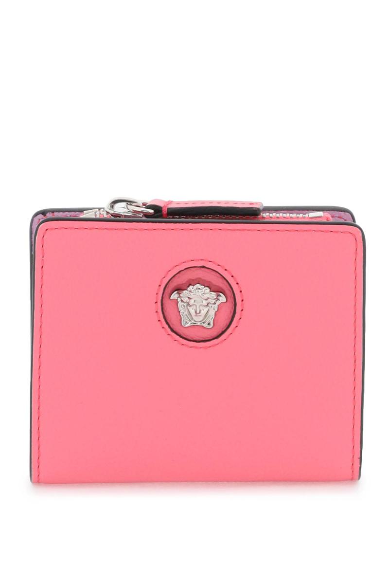 Shop Versace 'la Medusa' Bifold Wallet In Fuxia