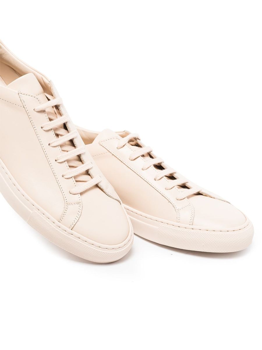 Shop Common Projects Original Achilles Low Leather Sneakers In Nude