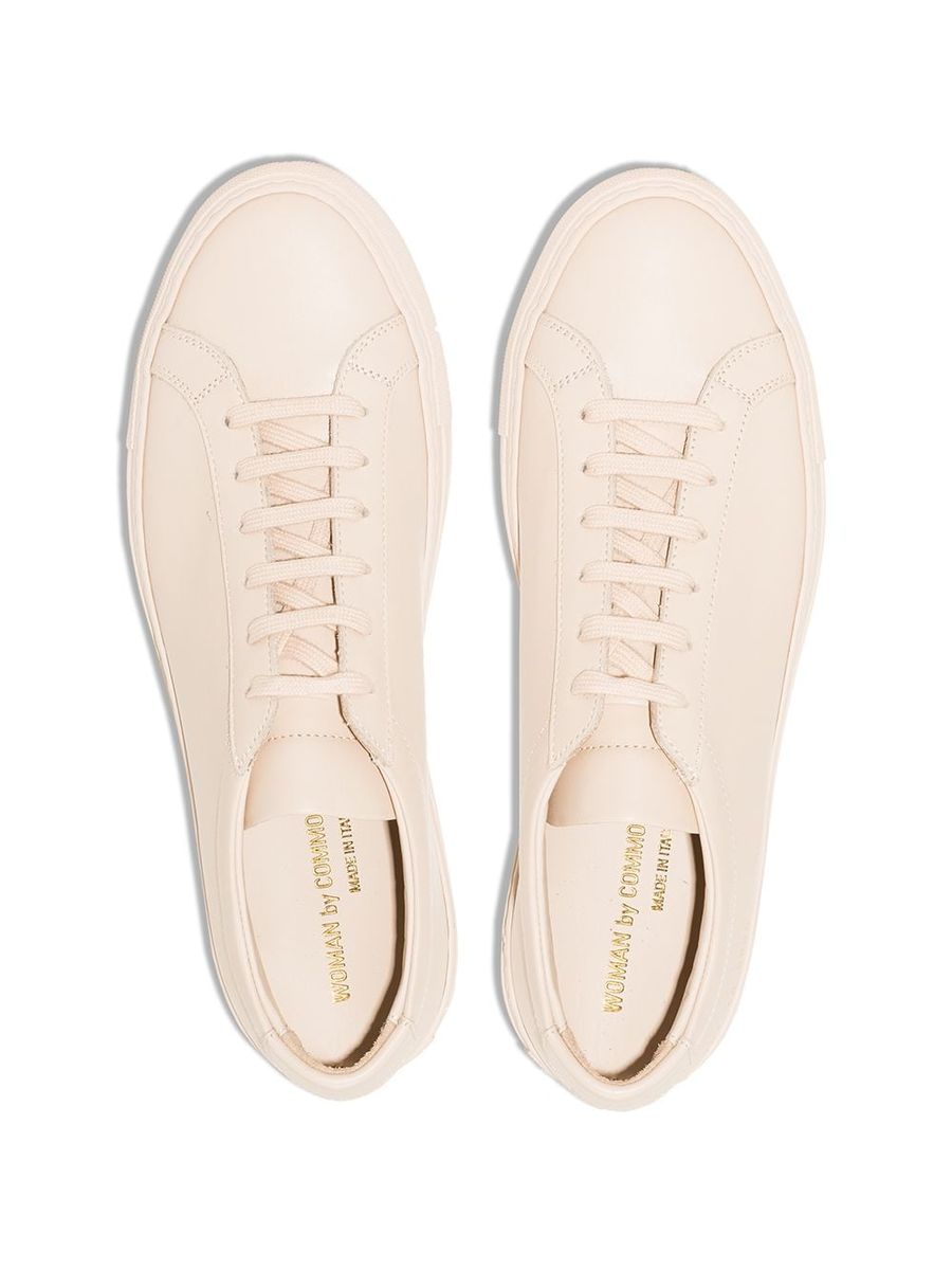 Shop Common Projects Original Achilles Low Leather Sneakers In Nude