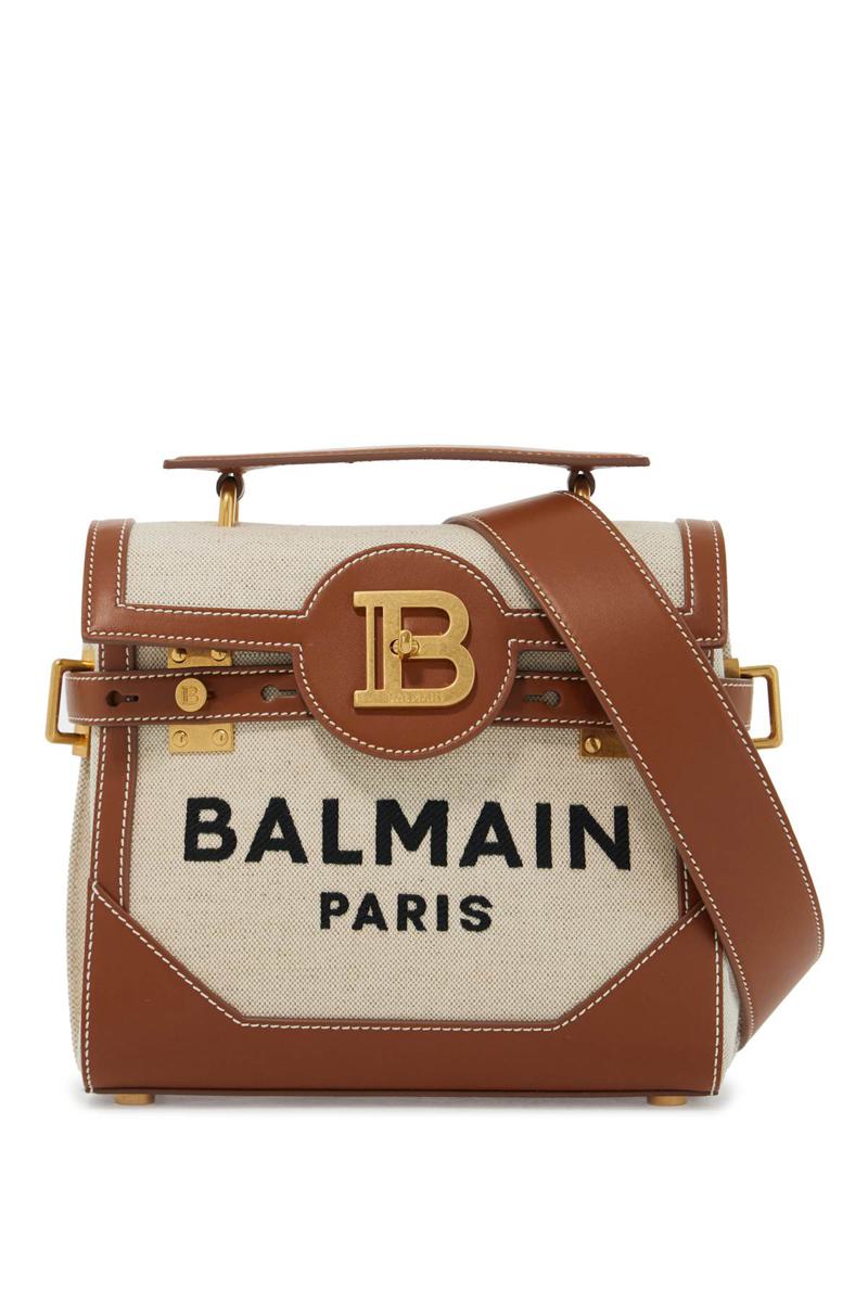 Balmain B-buzz 23 Handbag In Beige