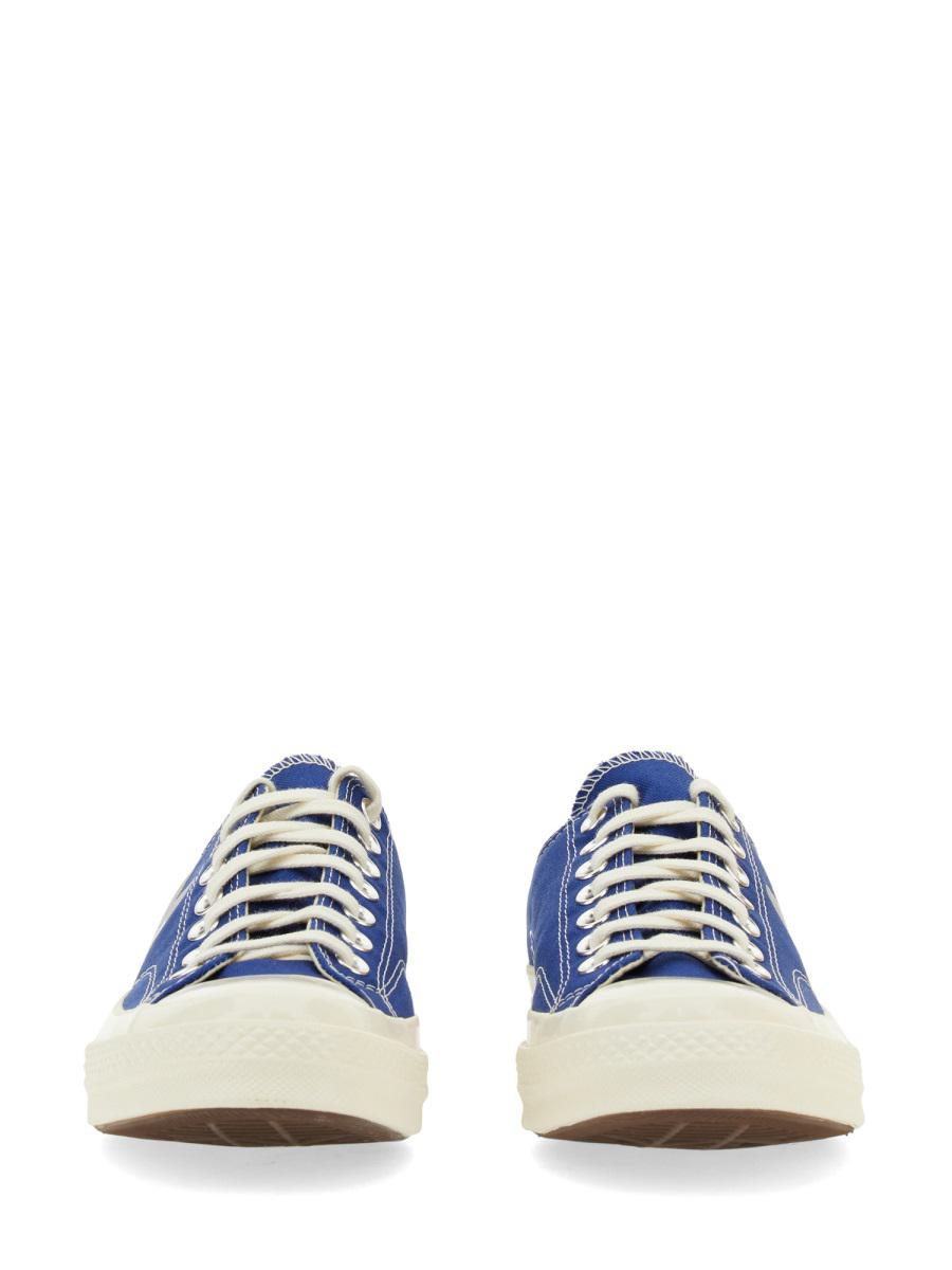 Shop Comme Des Garçons Play X Converse Low Chuck 70 Sneaker Unisex In Blue