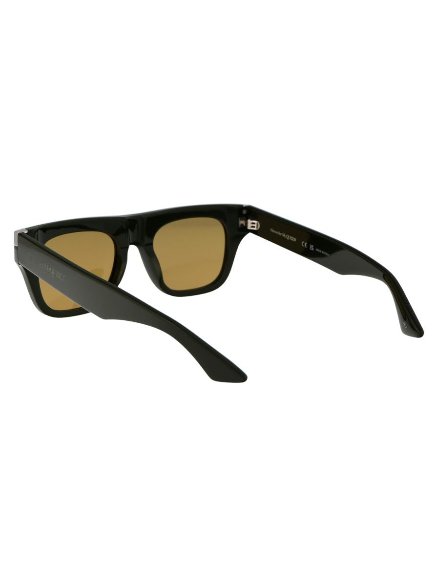 Shop Alexander Mcqueen Sunglasses In 004 Green Green Brown