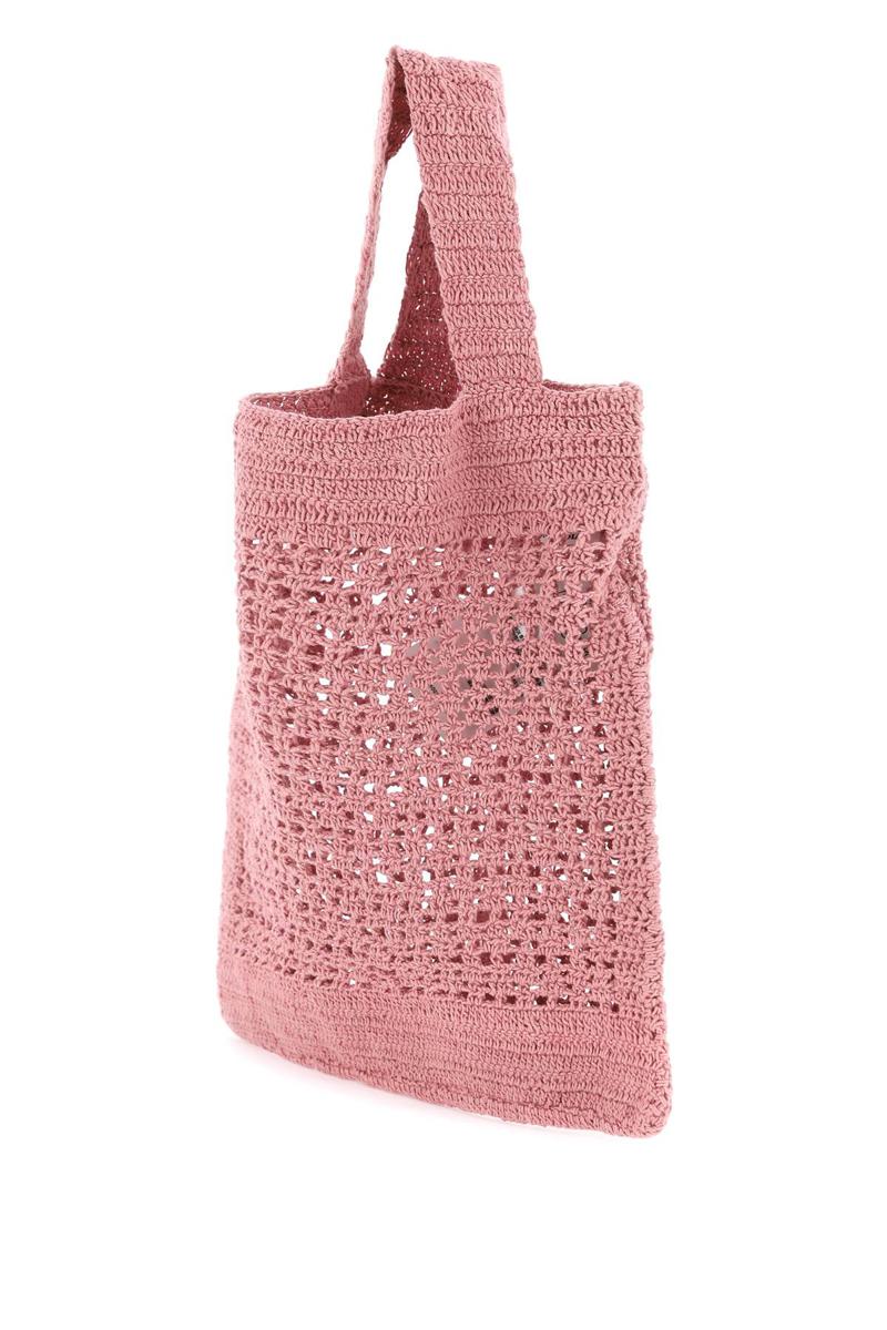 Shop Skall Studio Evalu Crochet Handbag In 9 In Rosa