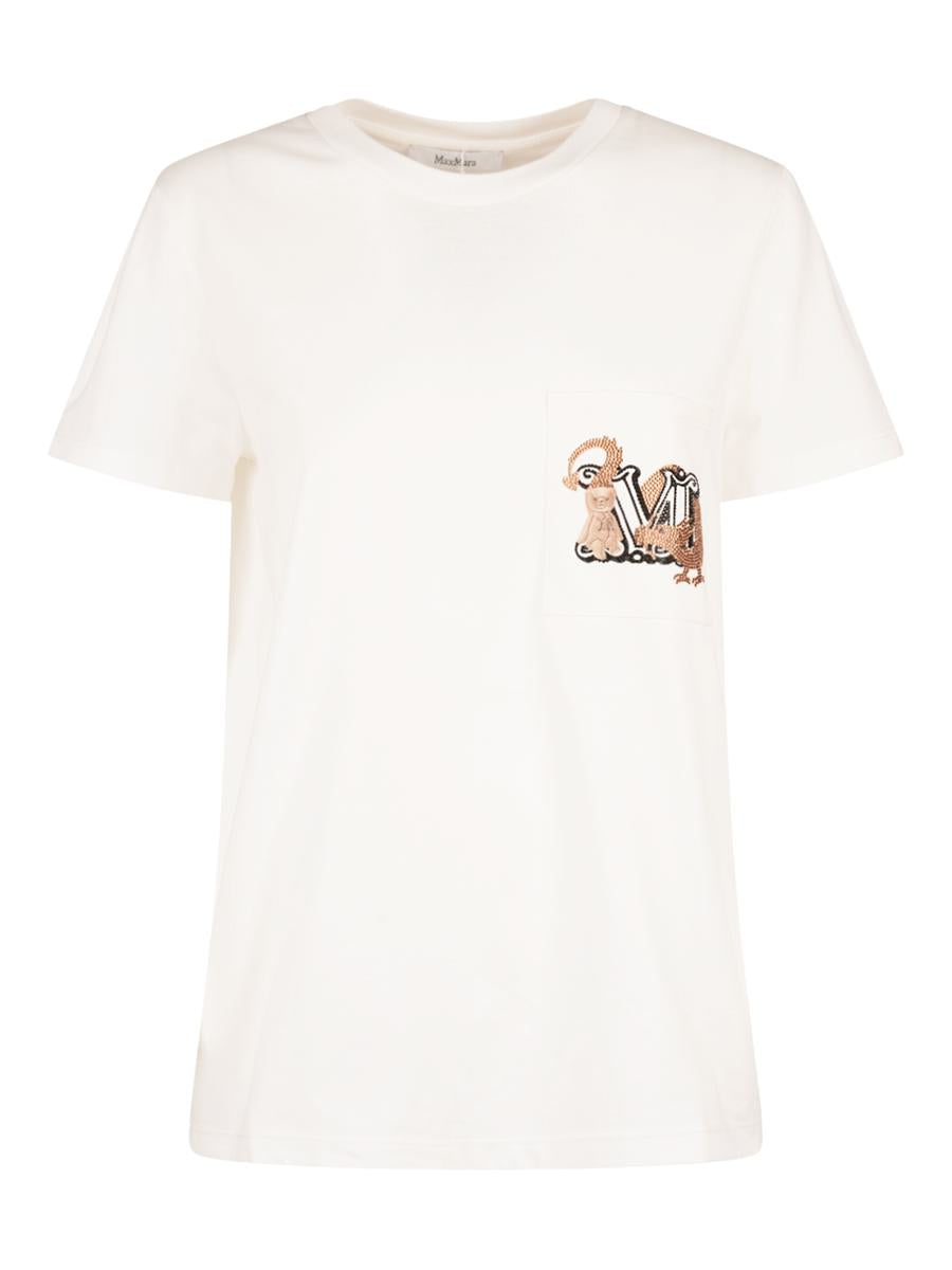 Shop Max Mara T-shirt With Embroidery Clothing In White