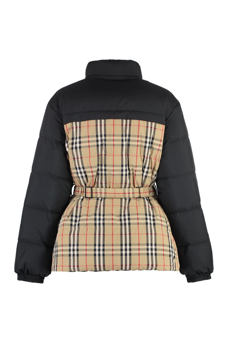 Shop Burberry Reversible Hooded Down Jacket In Black