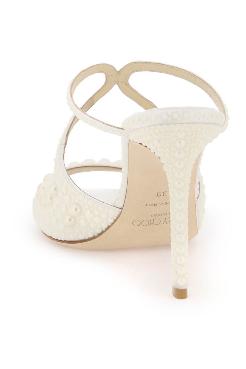 Shop Jimmy Choo Anise 95 Mules In Bianco