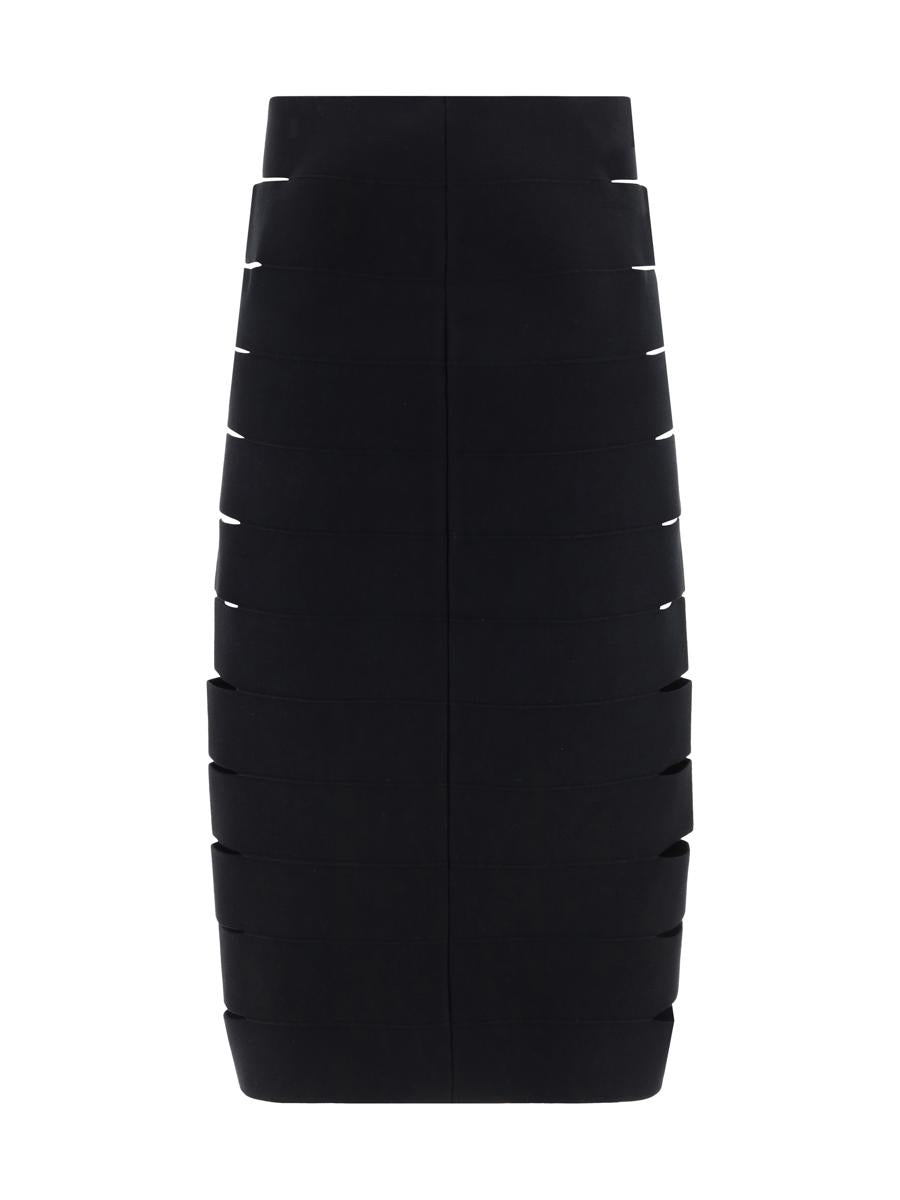 Shop Alaïa Skirts In Noir Alaia