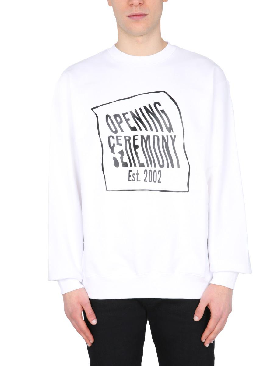 Opening Ceremony Crew Neck Sweatshirt In White