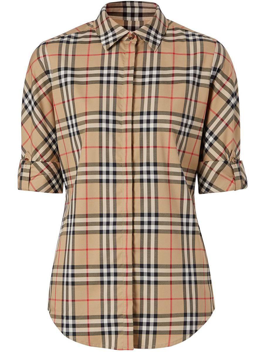 Shop Burberry Vintage Check Shirt In Beige