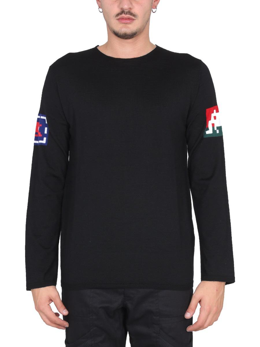 Shop Comme Des Garçons Wool Jersey. In Black