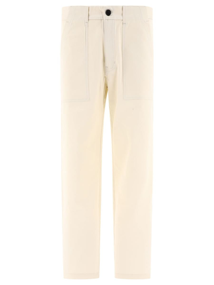 Shop Andblue "hammer" Trousers In Beige