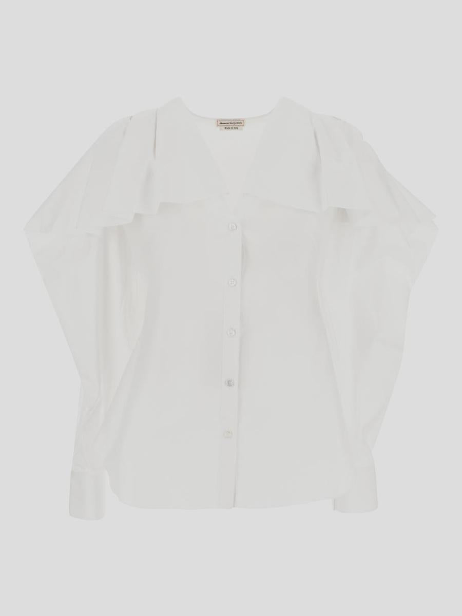 Shop Alexander Mcqueen Shirts In Opticalwhite