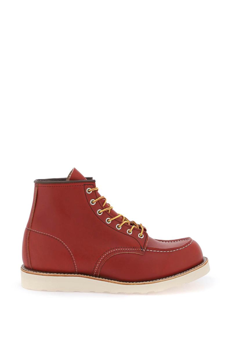 Shop Red Wing Shoes Classic Moc Ankle Boots In Rosso