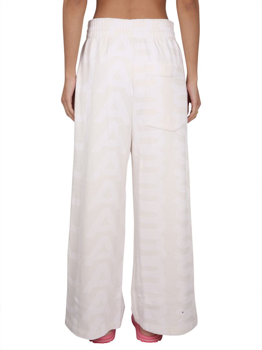 Shop Marc Jacobs Monogram Pants In White