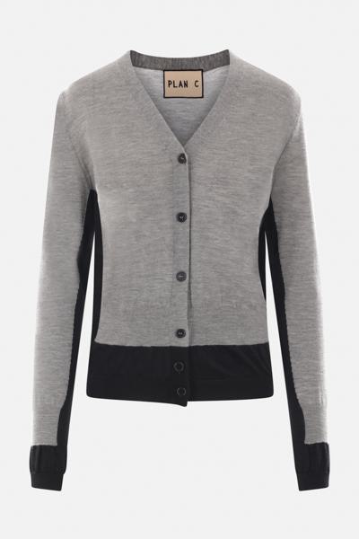 Shop Plan C Sweaters In Black+grey