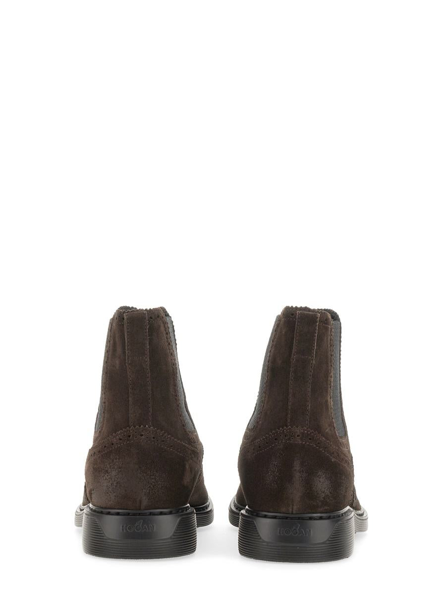 Shop Hogan Chelsea Boot In Brown