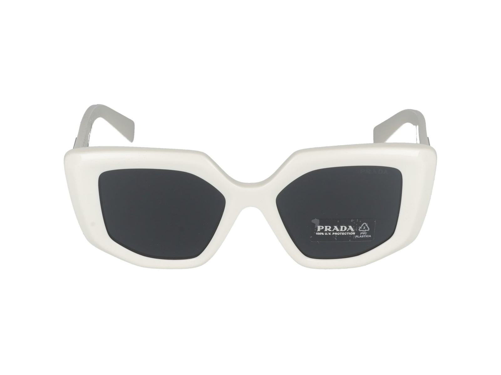 Shop Prada Sunglasses In White Talc