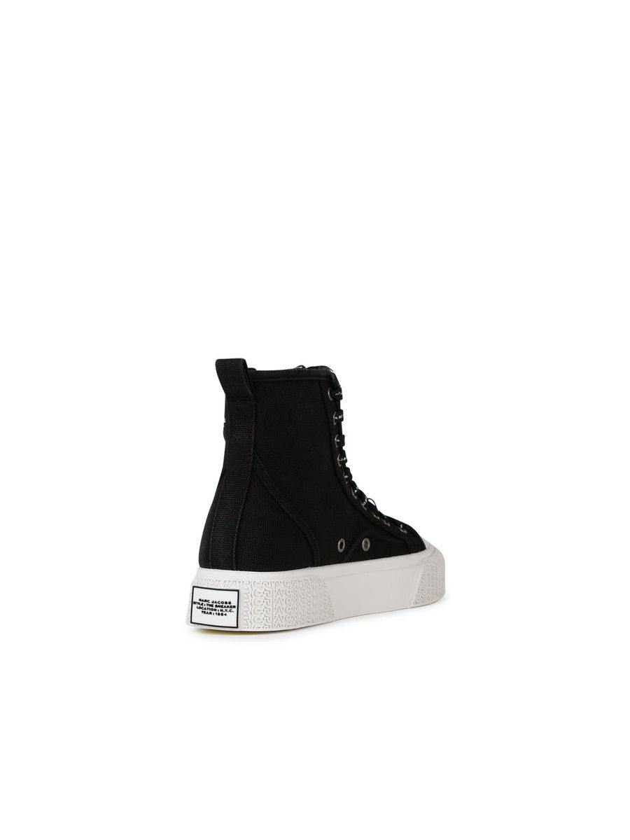 Shop Marc Jacobs 'the High Top' Black Canvas Sneakers