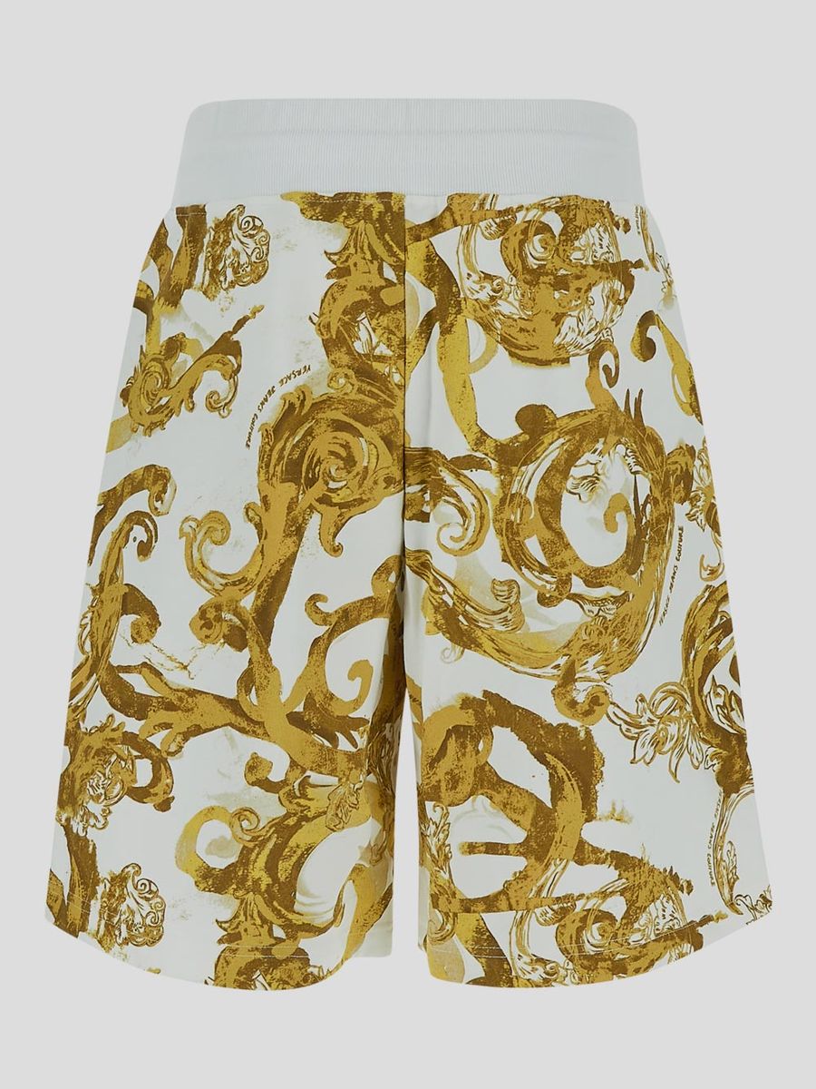 Shop Versace Jeans Couture Baroque Short In White