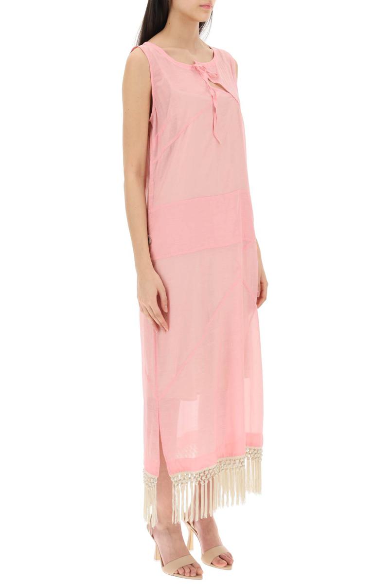 Shop Saks Potts 'stanni' Cotton And Silk Dress In Rosa