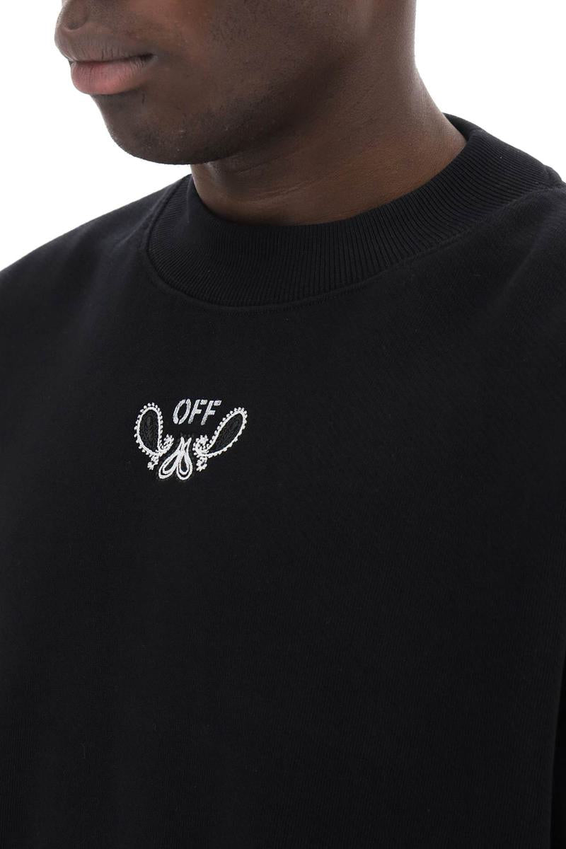 Shop Off-white "arrow Bandana Crewneck Sweat In Nero