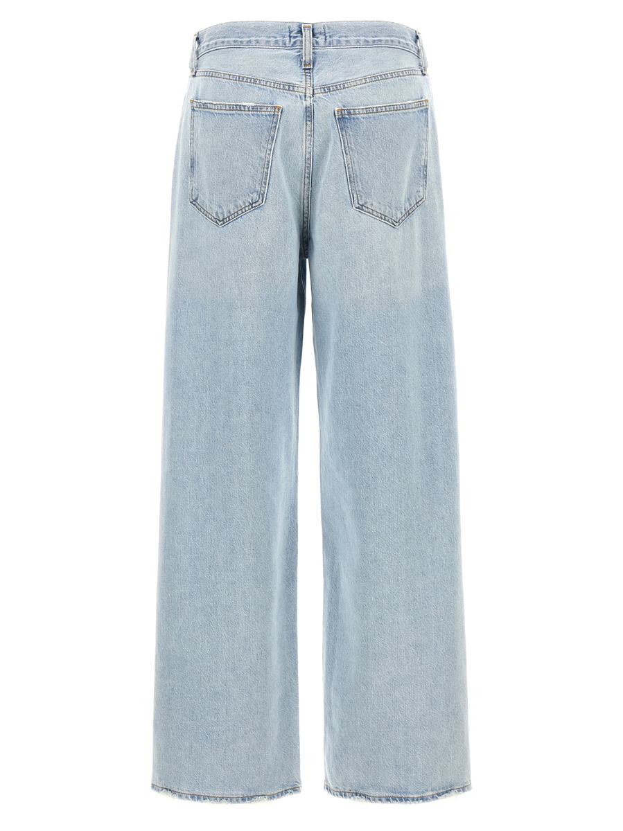 Shop Agolde 'low Slung Baggy' Jeans In Blue