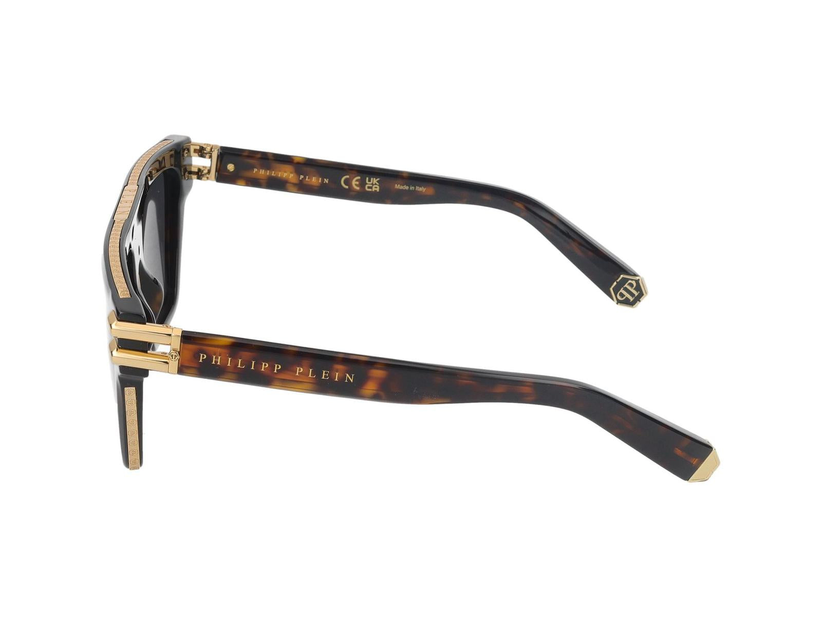 Shop Philipp Plein Sunglasses In Dark Havana Glossy