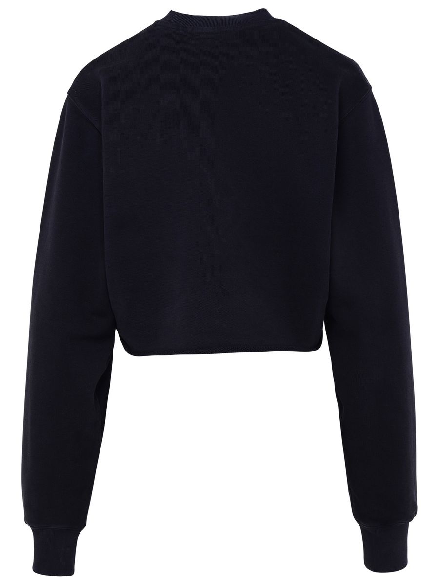 Shop Ambush Destroyed Blue Cotton Sweatshirt In Navy