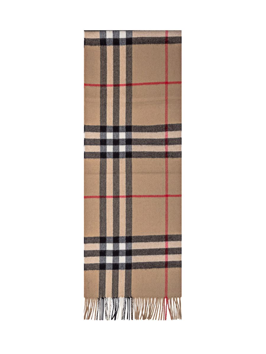 Burberry Check Scarf In Black