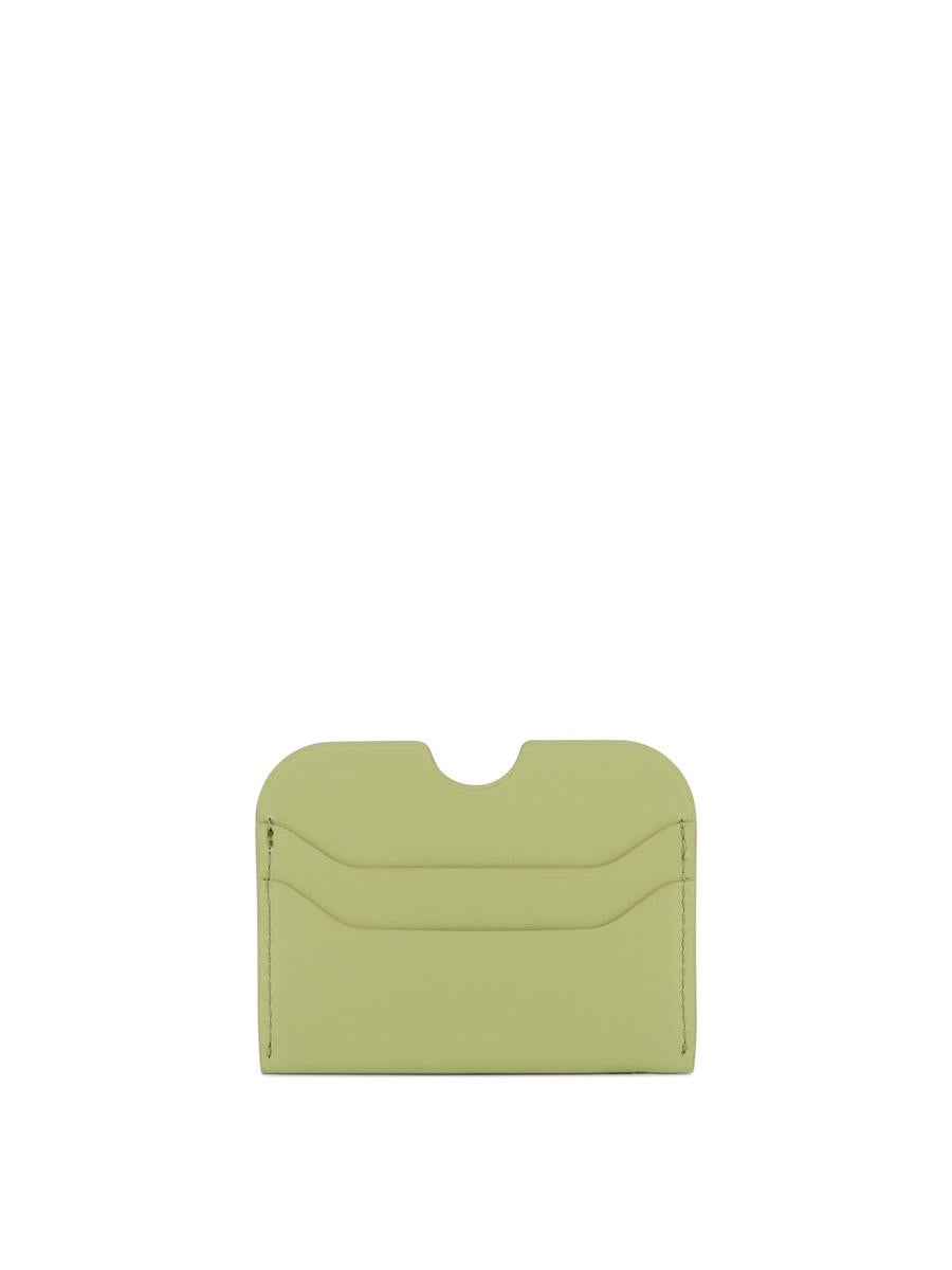 Shop Acne Studios Cardholder With Logo In Green