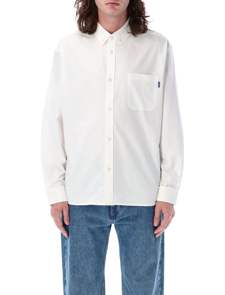 Shop Awake Ny Embroidered Oxford Shirt In White