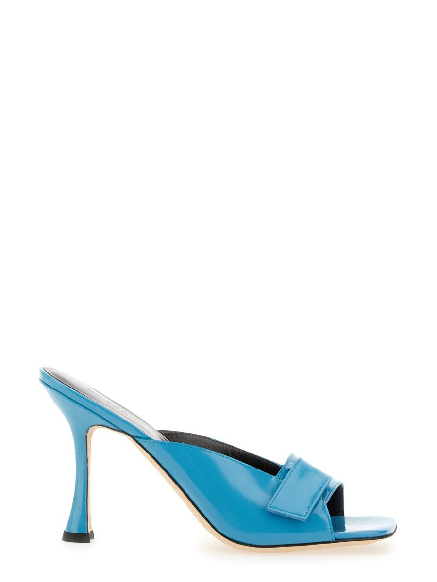 Shop By Far Olivia Azur Sandal In Azure