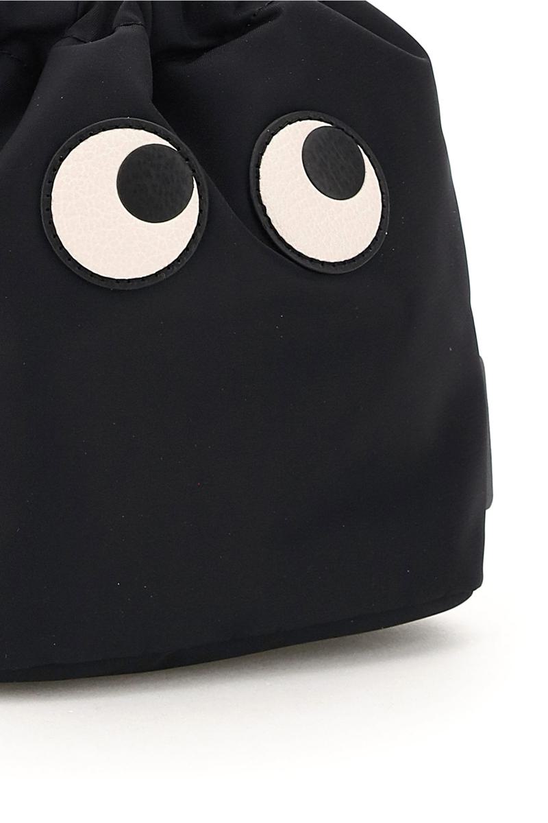 Shop Anya Hindmarch Drawstring Pouch Eyes In Nero