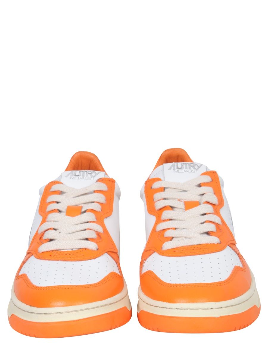 Shop Autry Medalist Low Sneaker In Orange