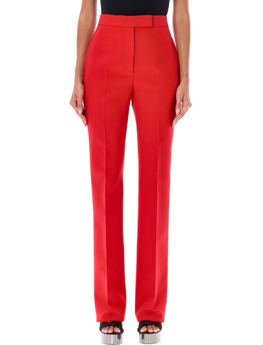 Shop Ferragamo Pleated Pant In Red