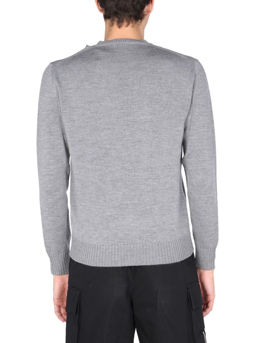 Shop Ballantyne Crew Neck Sweater In Grey