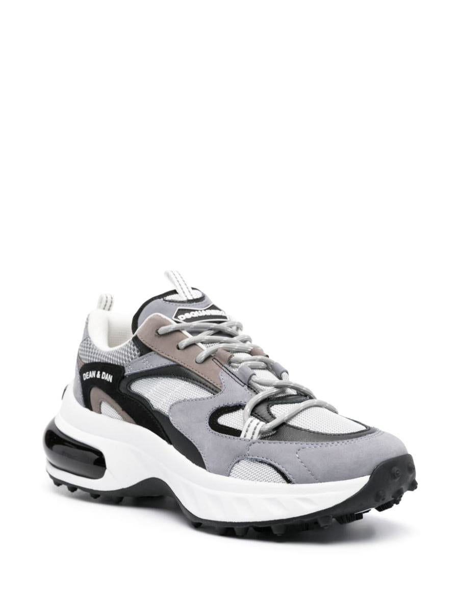 Shop Dsquared2 Sneakers In Denim/grey/black
