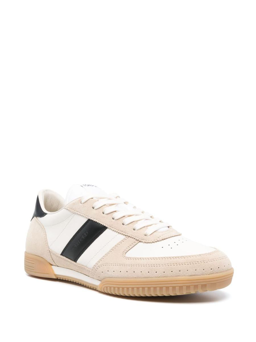 Tom Ford Terence Leather And Suede Sneakers In Brown
