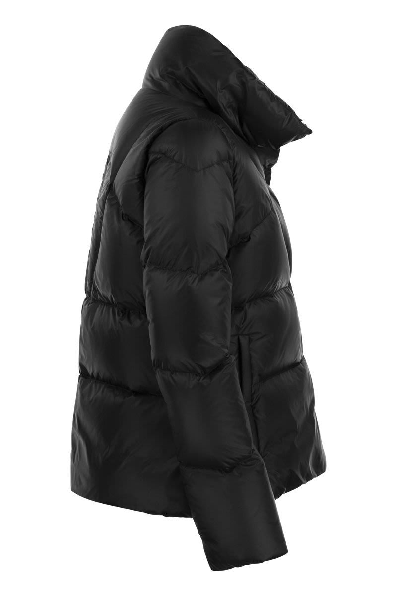 Shop Fay New Gala - Short Down Jacket In Black