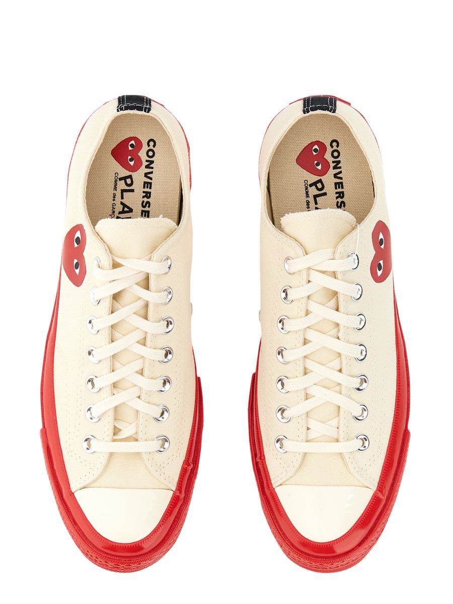 Shop Comme Des Garçons Play X Converse Heart Print Sneaker In White