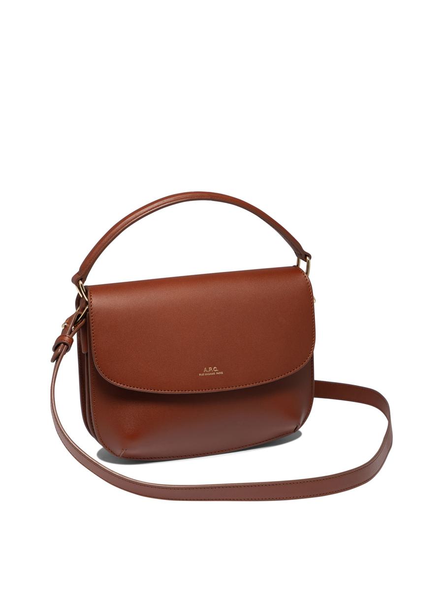 Shop Apc A.p.c. "sarah Mini" Shoulder Bag In Brown