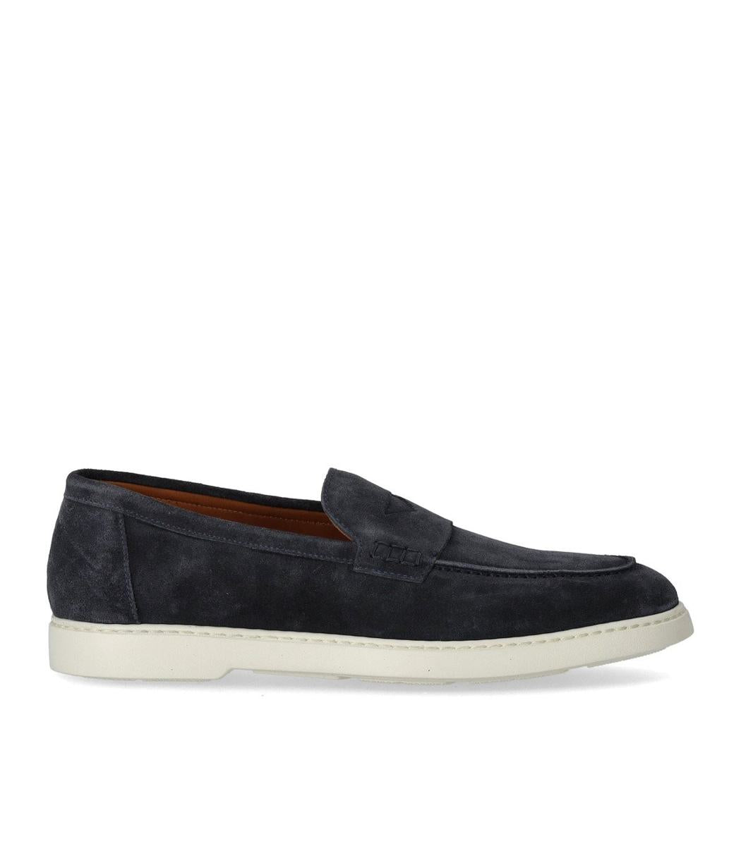 Shop Doucal's Adler Dark Blue Loafer