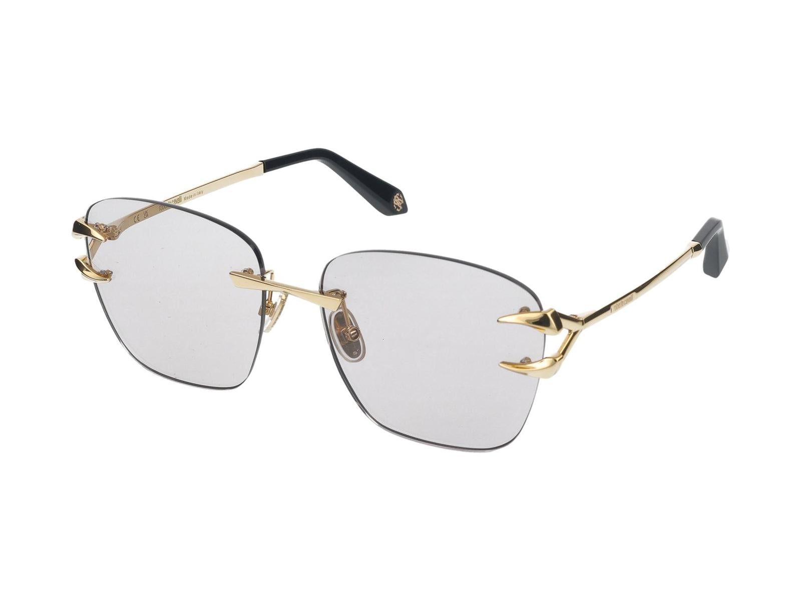 Shop Roberto Cavalli Sunglasses In Polished Yellow Gold