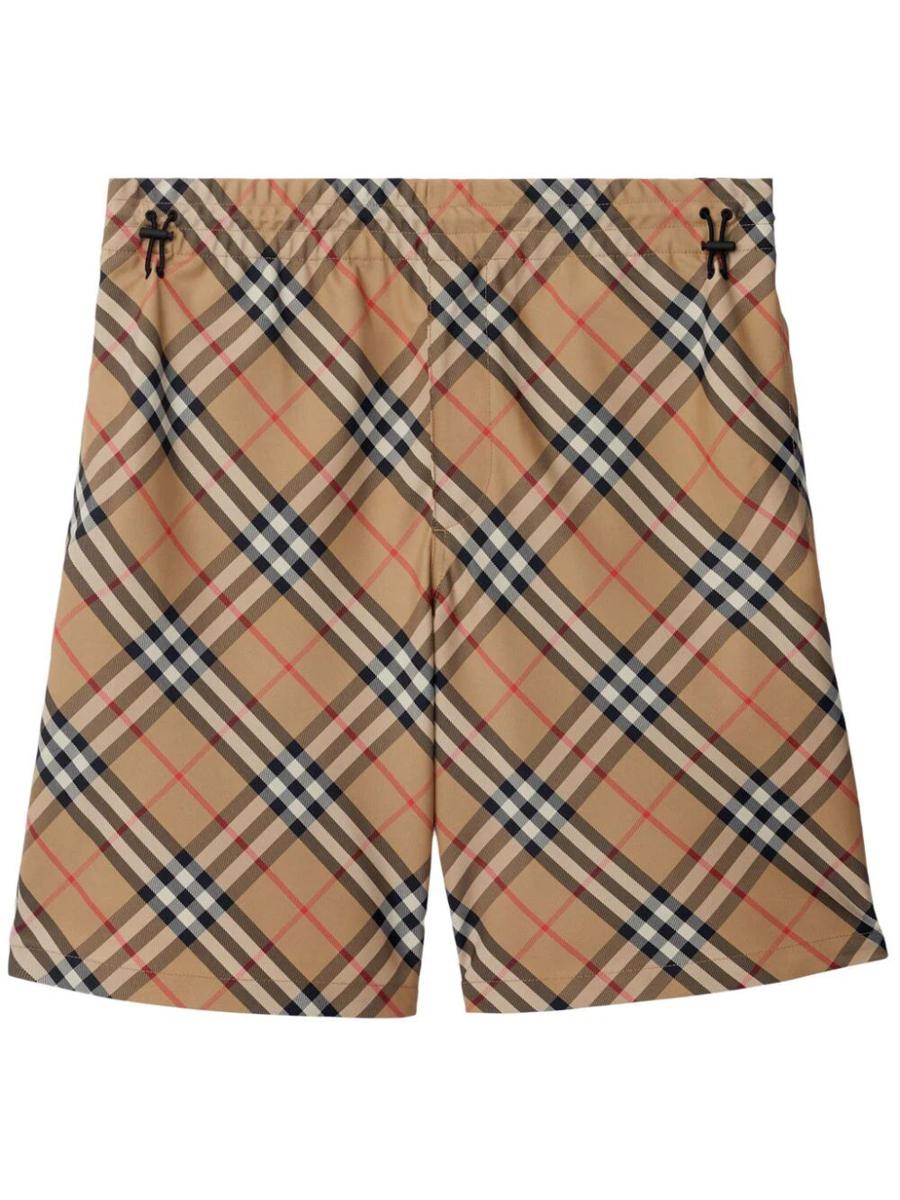 Shop Burberry Vintage Check Print Drawstring Shorts Clothing In Brown