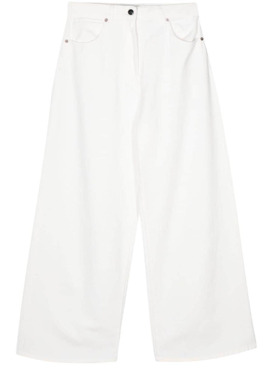 Shop Semicouture Lucrezia Denim Jeans In White