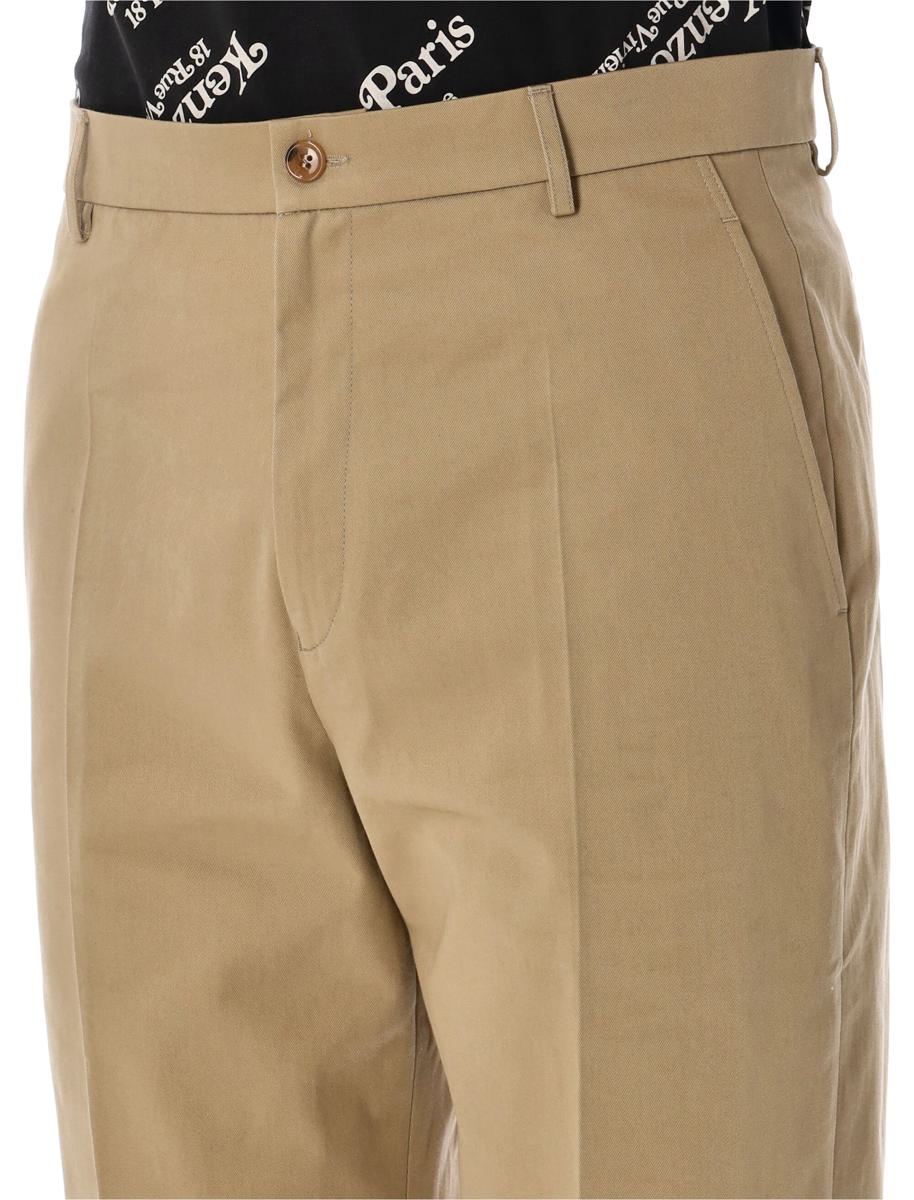 Shop Kenzo Classic Chinos In Beige