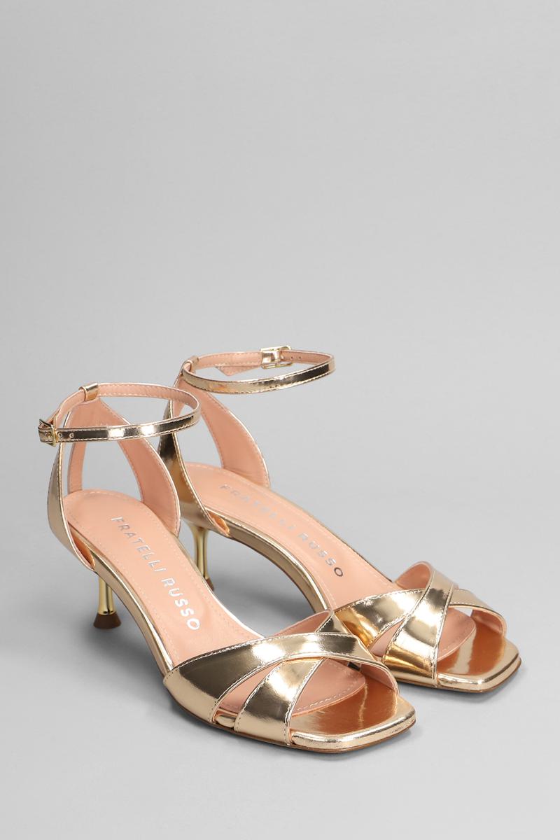 Shop Fratelli Russo Sandals In Gold