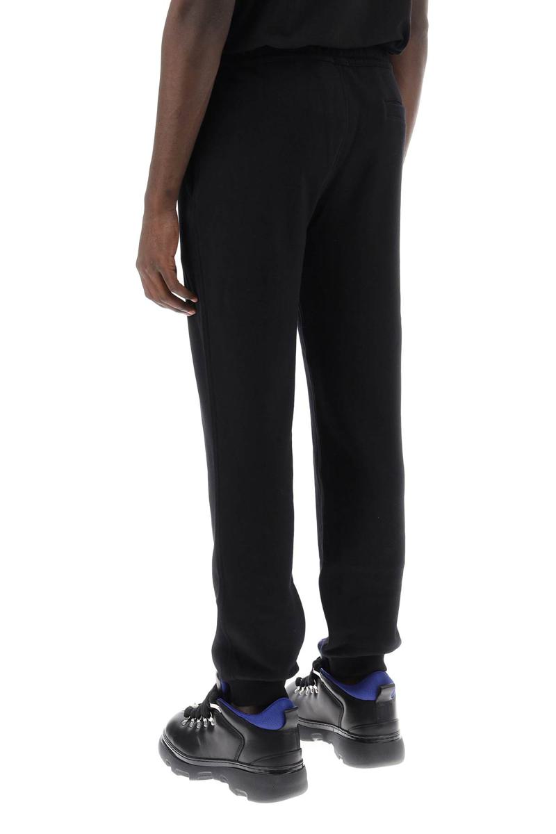 Shop Burberry Addison Joggers In French Terry In Nero