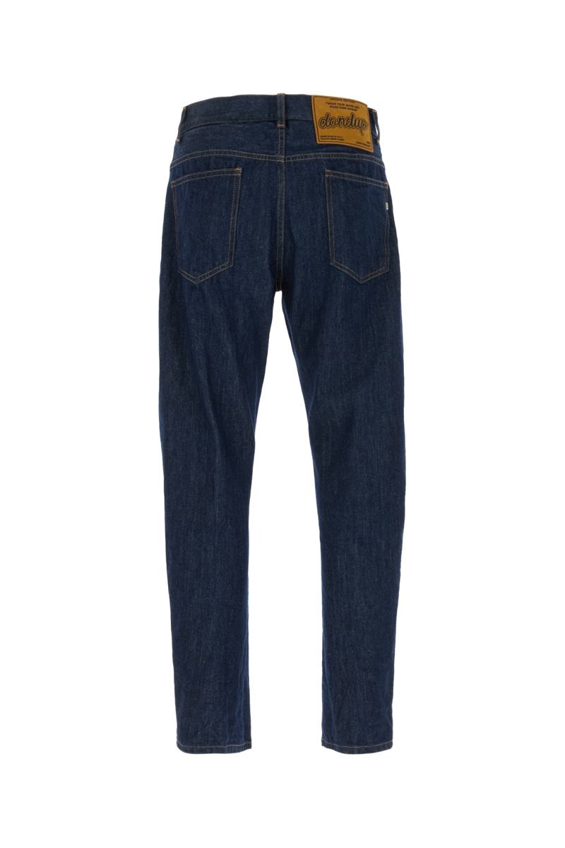 Dondup Relaxed-fit Cotton Pants With Five-pocket Design And Contrasting Patch